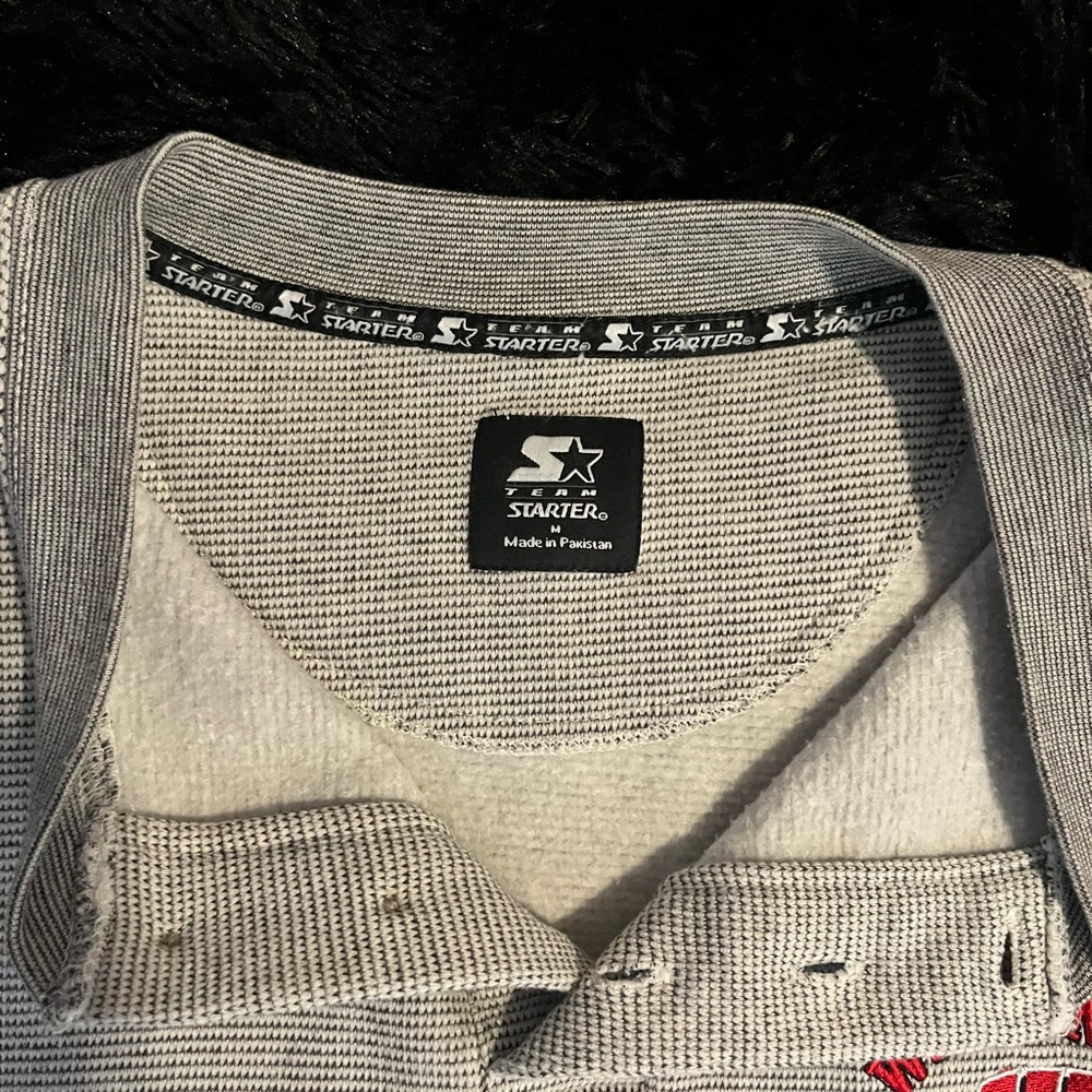 VINTAGE Starters University of Wisconsin Badgers 1/4 Button Up | Size Medium - Picture 5 of 5